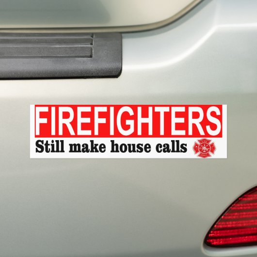 FIREFIGHTERS HOUSE-VRAAG BUMPERSTICKER (Op auto)