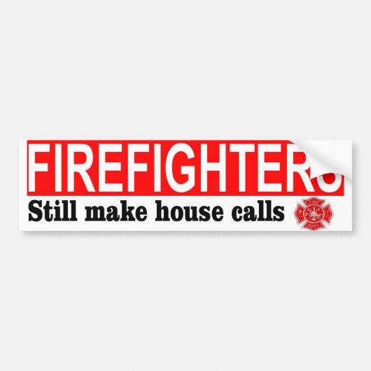 FIREFIGHTERS HOUSE-VRAAG BUMPERSTICKER (Voorkant)