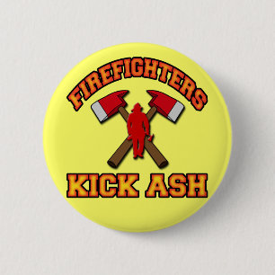 FIREFIGHTERS KICK ASH RONDE BUTTON 5,7 CM
