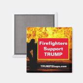 Firefighters ondersteunen TRUMP-magneet Magneet (Voorkant / Achterkant)