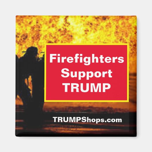 Firefighters ondersteunen TRUMP-magneet Magneet (Voorkant)