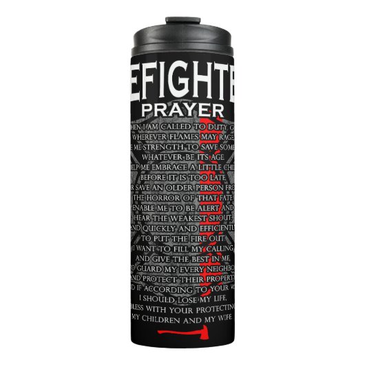 Firefighter's Personal Prayer Tribute Thermosbeker (Voorkant)
