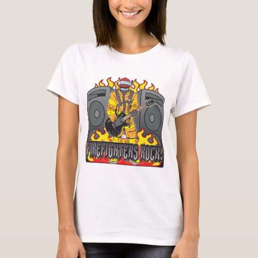 Firefighters Rock Guitar T-shirt (Voorkant)