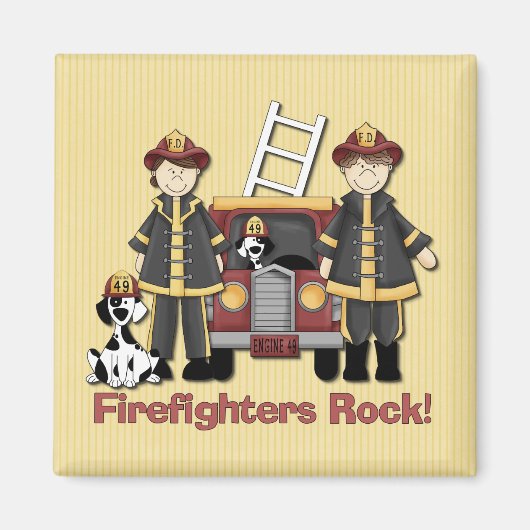 Firefighters Rock Magneet (Voorkant)