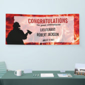 Firefighters Silhouette Flame Retirement Banner (Beurs)