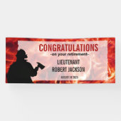 Firefighters Silhouette Flame Retirement Banner (Horizontaal)