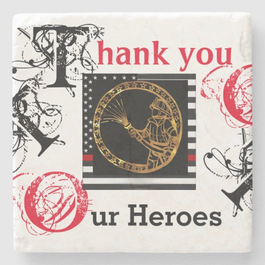 FIREFIGHTERS STENEN ONDERZETTER (Voorkant)