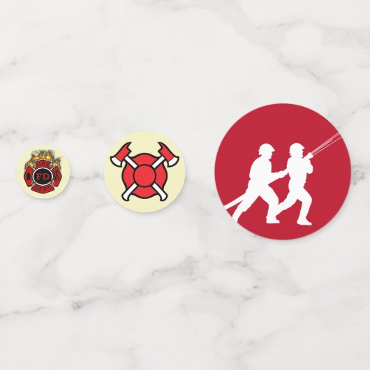 Firefighters Symbolen Table Confetti (Achterkanten)