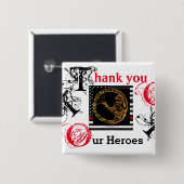 FIREFIGHTERS VIERKANTE BUTTON 5,1 CM (Voorkant /achterkant)