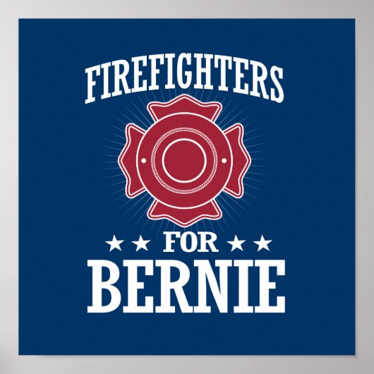FIREFIGHTERS VOOR BERNIE SANDERS POSTER (Voorkant)