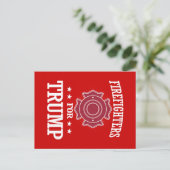 FIREFIGHTERS VOOR TRUMP BRIEFKAART (Staand voorkant)
