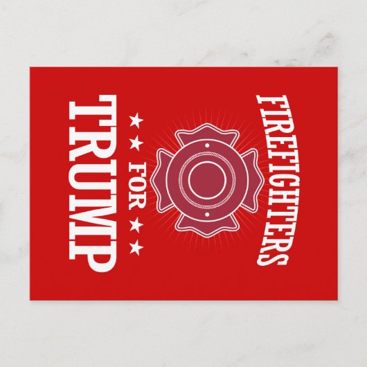 FIREFIGHTERS VOOR TRUMP BRIEFKAART (Voorkant)
