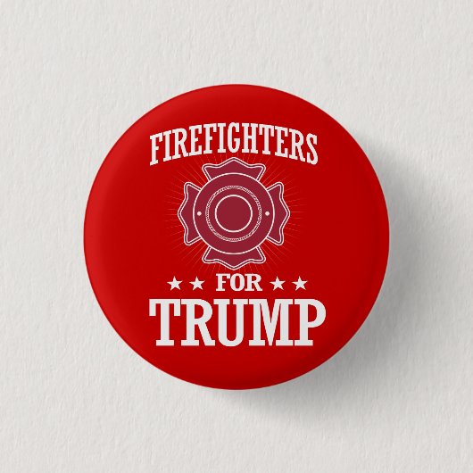 FIREFIGHTERS VOOR TRUMP RONDE BUTTON 3,2 CM (Voorkant)