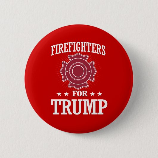 FIREFIGHTERS VOOR TRUMP RONDE BUTTON 5,7 CM (Voorkant)