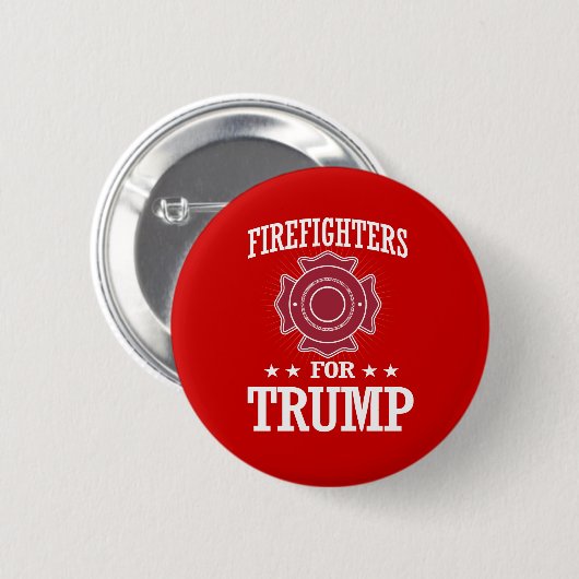 FIREFIGHTERS VOOR TRUMP RONDE BUTTON 5,7 CM (Voorkant /achterkant)