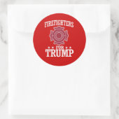 FIREFIGHTERS VOOR TRUMP RONDE STICKER (Tas)