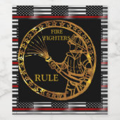 FIREFIGHTERS WIJN ETIKET (Enkel label)