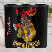  Firefighting Saved Me Slogan Thermosbeker