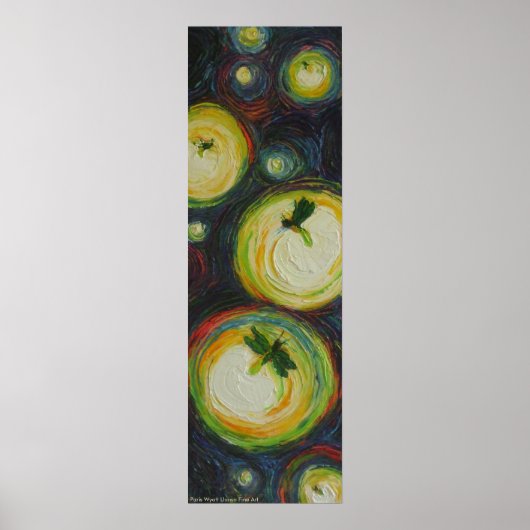 Fireflies bij Night Fine Art Poster (Voorkant)