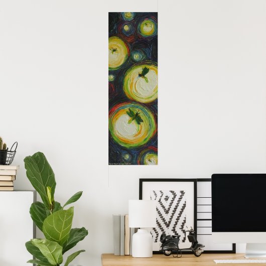 Fireflies bij Night Fine Art Poster (Thuiskantoor)