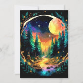 Fireflies Bossen Magic Birthday Kaart (Achterkant)