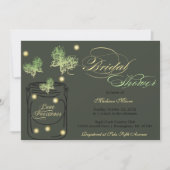 Fireflies en Mason Jar Vrijgezellenfeest - Green Kaart (Voorkant)