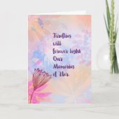 Fireflies’ Flight Sympathy Card – Loss of a Child Kaart (Voorkant)