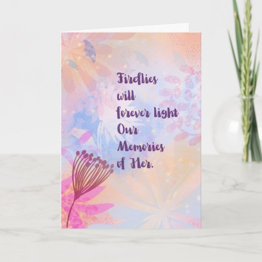 Fireflies’ Flight Sympathy Card – Loss of a Child Kaart (Voorkant)