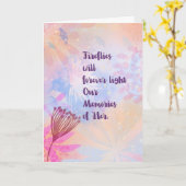 Fireflies’ Flight Sympathy Card – Loss of a Child Kaart (Gele Bloem)