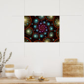 Fireflies fractal betoveren poster (Keuken)