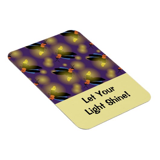 Fireflies Grafisch op Paars Magneet (Rechterzijde)