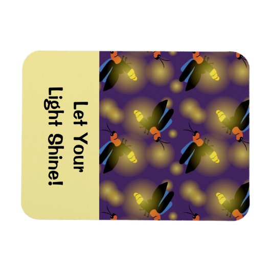 Fireflies Grafisch op Paars Magneet (Horizontaal)