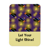 Fireflies Grafisch op Paars Magneet (Verticaal)