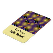Fireflies Grafisch op Paars Magneet (Linkerzijde)