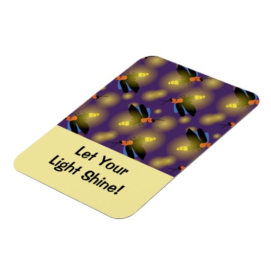 Fireflies Grafisch op Paars Magneet (Linkerzijde)