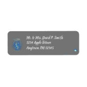 Fireflies in Jar Persoonlijke grijze achtergrond Etiket (Voorkant)