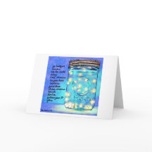 Fireflies in Wenskaart van Jar Blank ©2011