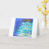 Fireflies in Wenskaart van Jar Blank ©2011 Kaart (Gele Bloem)