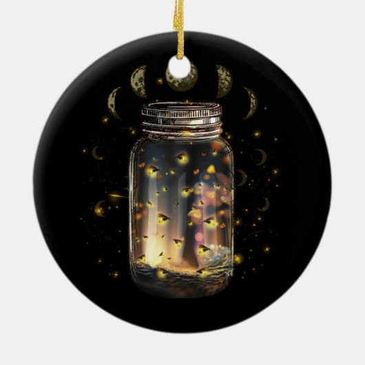 Fireflies insecten in potje Firefly Lightning Inse Keramisch Ornament (Achterkant)
