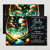 Fireflies Magical Woodland Journey Baby shower Kaart (Voorkant / Achterkant)