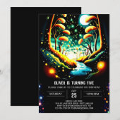 Fireflies Magical Woodland Journey Verjaardag Kaart (Voorkant / Achterkant)