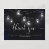 Fireflies Mason Jar Lights Night Sky Dank je Briefkaart (Voorkant)