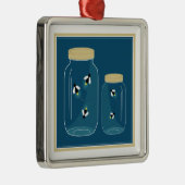 Fireflies Mason Jar Metalen Ornament (Rechts)