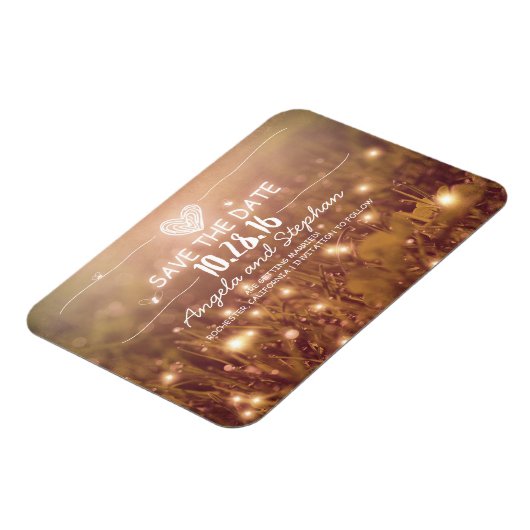 Fireflies Natuur Whimsical Save the Date Magneet (Linkerzijde)