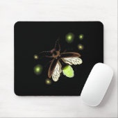 Fireflies Natuurlijke Camping Insect Muismat (Met muis)