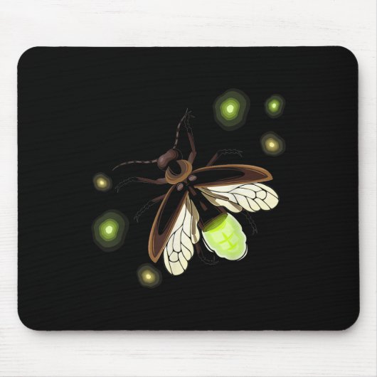 Fireflies Natuurlijke Camping Insect Muismat (Voorkant)