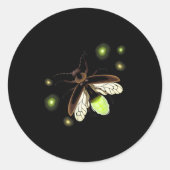Fireflies Natuurlijke Camping Insect Ronde Sticker (Voorkant)