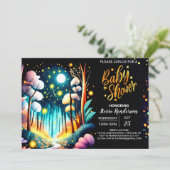 Fireflies Nighttime Adventure Baby shower Kaart (Staand voorkant)