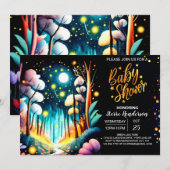 Fireflies Nighttime Adventure Baby shower Kaart (Voorkant / Achterkant)
