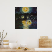 Fireflies over het Susquehanna Fine Art Poster (Keuken)